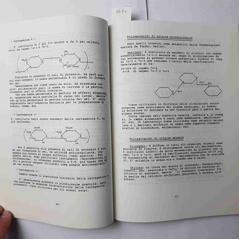 CHIMICA ORGANICA DELLE SOSTANZE ALIMENTARI Clesav 1990 appunti lezioni G. GERALI