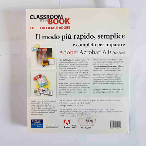 ADOBE ACROBAT 6.0 STANDARD classroom in a book PEARSON corso ufficiale con CD