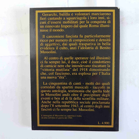 FACCETTA NERA canti dell'ebbrezza fascista GIOVANNI DI CAPUA 1999 Scipioni 53