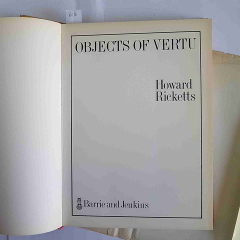 OBJECTS OF VERTU Howard Ricketts 1971 BARRIE AND JENKINS