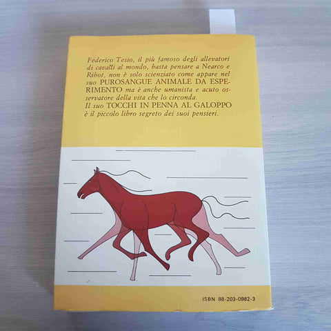 IL PUROSANGUE ANIMALE DA ESPERIMENTO - TESIO - HOEPLI - 1978