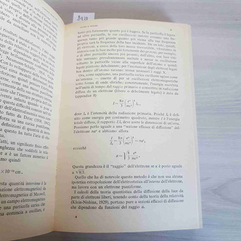 FISICA ATOMICA - MAX BORN 1971 BORINGHIERI atomo nucleo elettrone quanti onde