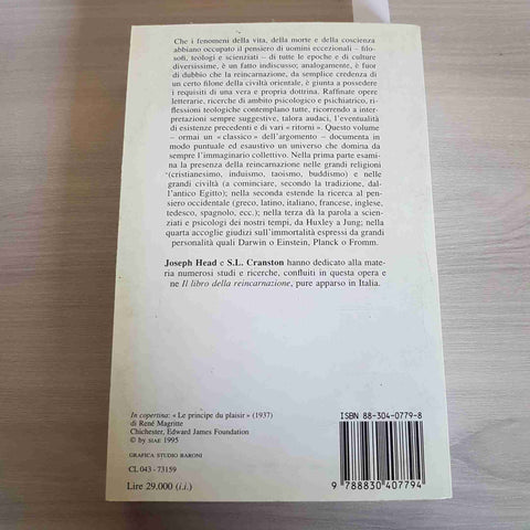 LA REINCARNAZIONE - HEAD, CRANSTON - LONGANESI 1995 buddismo taoismo induismo