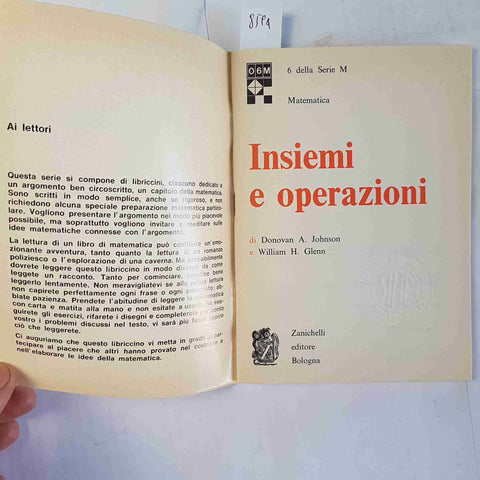 INSIEMI E OPERAZIONI Johnson Glenn ZANICHELLI 1977