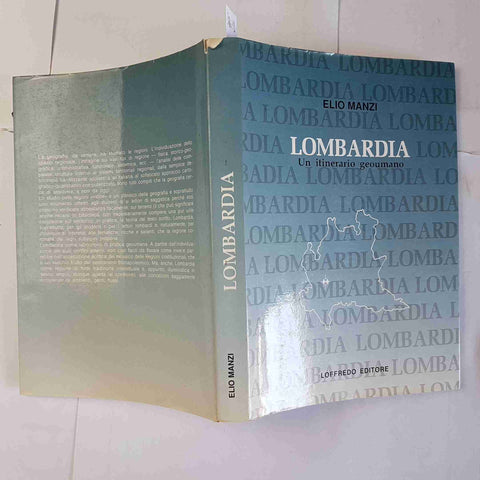 ELIO MANZI - LOMBARDIA un itinerario geoumano 1991 LOFFREDO geografia Pavia