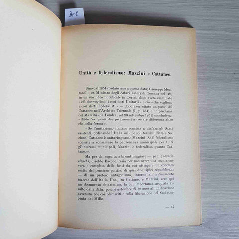 PENSIERO E AZIONE IN GIUSEPPE MAZZINI studi critici vari CODIGNOLA 1955 GENOVA