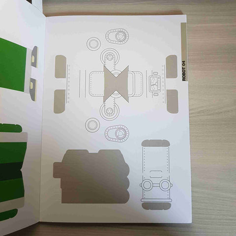 ROBOTS MAKE & MOVE include 12 robot in cartone da costruire SATO HISAO - 201
