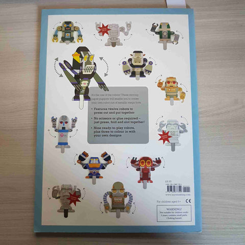 ROBOTS MAKE & MOVE include 12 robot in cartone da costruire SATO HISAO - 201