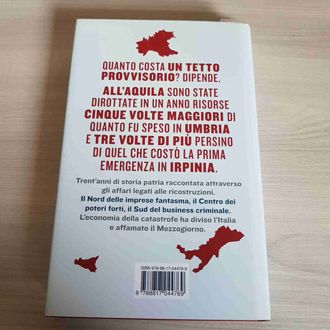 TERREMOTI SPA aquila irpinia politica ANTONELLO CAPORALE - RIZZOLI - 2010