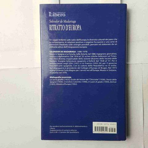 SALVADOR DE MADARIAGA Ritratto d'Europa 2005 LIBERO ebrei zingari turchi greci