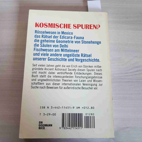 KOSMISCHE SPUREN - ERICH VON DANIKEN - GOLDMANN BUCH - 1988 praastronautik