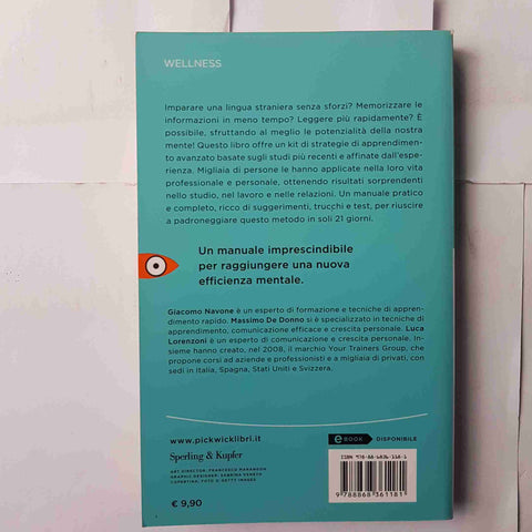 GENIO IN 21 GIORNI tecniche di memoria lettura veloce mappe mentali 2014 NAVONA