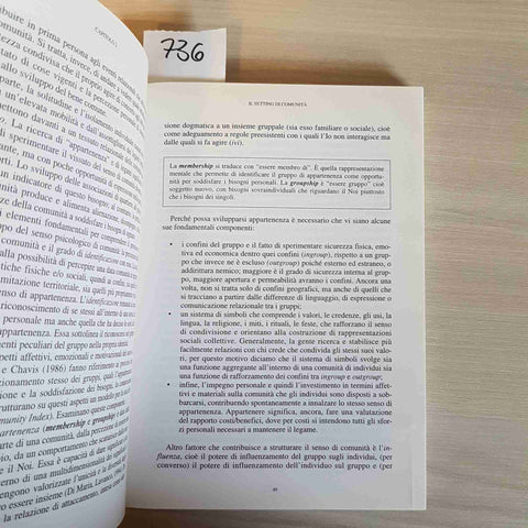 ELEMENTI DI PSICOLOGIA DI COMUNITA' - LAVANCO NOVARA 2002 MCGRAW HILL comunità