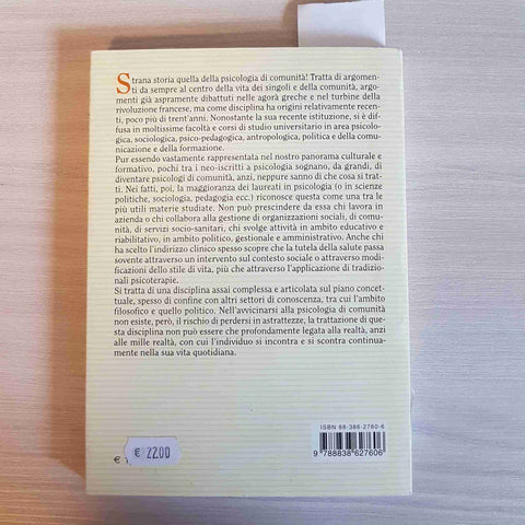 ELEMENTI DI PSICOLOGIA DI COMUNITA' - LAVANCO NOVARA 2002 MCGRAW HILL comunità
