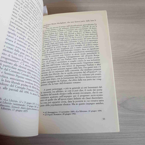 L'identità salvata GLI EBREI DI ROMA 1870-1938 Stefano Caviglia 1996 LATERZA