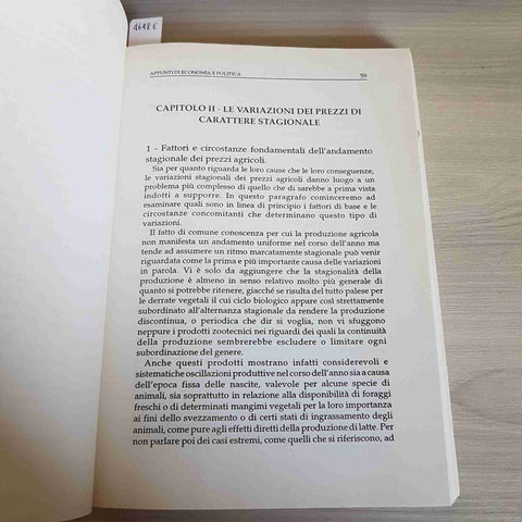 APPUNTI DI ECONOMIA POLITICA AGRARIA- ERCOLE CALCATERRA - IUCULANO EDITORE -1989