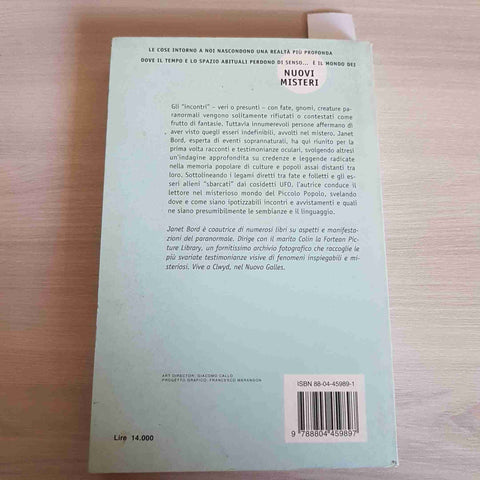 FATE CRONACA DEGLI INCONTRI REALI CON IL PICCOLO POPOLO - BORD - MONDADORI -1999