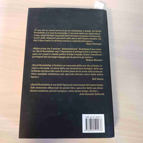 DAVID ROCKEFELLER - LA MIA VITA 1° edizione MONDADORI Le Scie  2002