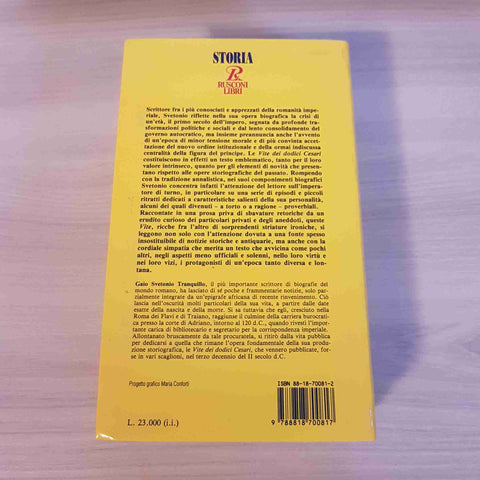 VITE DEI DODICI CESARI - SVETONIO - RUSCONI LIBRI - 1994