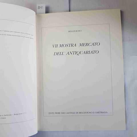 BELGIOIOSO PAVIA VII mostra mercato dell'antiquariato SARTIRANA 1991