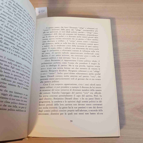 DISRAELI l'ebreo che tenne in pugno l'impero britannico ALANO 1967 DE VECCHI