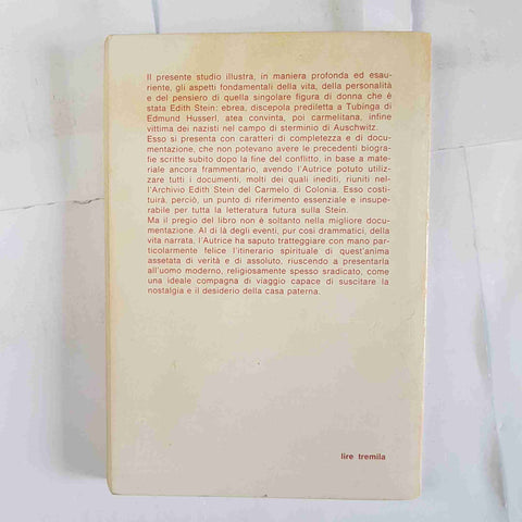 EDITH STEIN biografia - Suor Teresia a matre dei 1971 VITA E PENSIERO