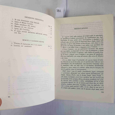 EDITH STEIN biografia - Suor Teresia a matre dei 1971 VITA E PENSIERO