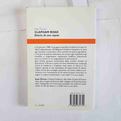 No.1 CLAPHAM ROAD diario di uno squat JEAN DREZE 2000 TERRE DI MEZZO Berti
