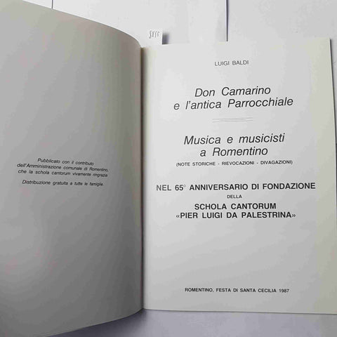 LA SCHOLA CANTORUM PIER LUIGI DA PALESTRINA A ROMENTINO NOVARA 1987 Luigi Baldi