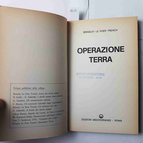 OPERAZIONE TERRA Brinsley le Poer Trench 1974 MEDITERRANEE ufo extraterrestri