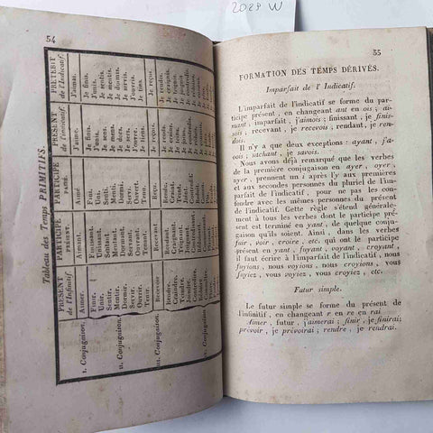 1835 GRAMMAIRE FRANCAISE DE LHOMOND  a l'usage des lycees CONSTANT LE TELLIER