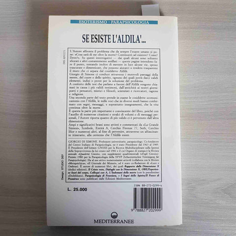 SE ESISTE L'ALDILA'... GIORGIO DI SIMONE 1994 MEDITERRANEE se esiste l'aldilà