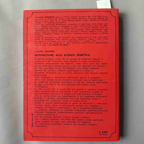 INTRODUZIONE ALLA SCIENZA ERMETICA Kremmerz 1981 MEDITERRANEE