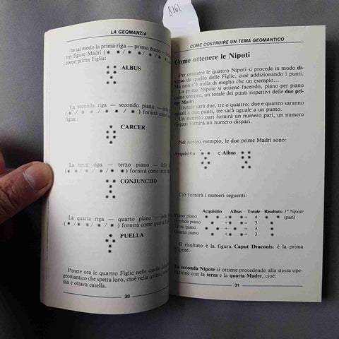 LA GEOMANZIA arti divinatorie CATHERINE AUBIER 1984 SUGARCO case geomantiche