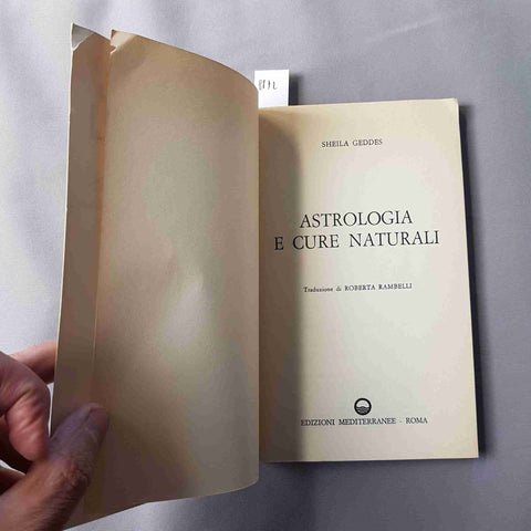 ASTROLOGIA E CURE NATURALI Sheila Geddes 1983 MEDITERRANEE