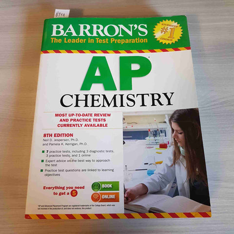 AP CHEMISTRY 8TH EDITION - BARRON'S 2016 most up to date review practice tests