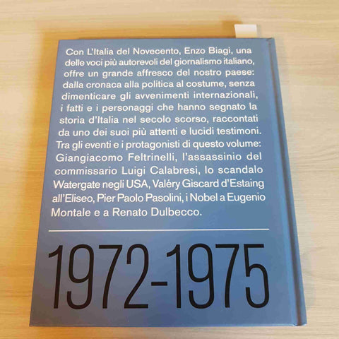 L'ITALIA DEL '900 ENZO BIAGI 1972 - 1975 RIZZOLI 2007 pasolini agnelli montale