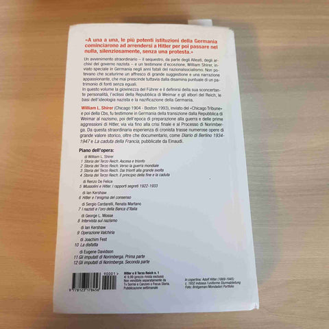 HITLER E IL TERZO REICH ascesa e trionfo 1 - WILLIAM SHIRER - MONDADORI - 2019