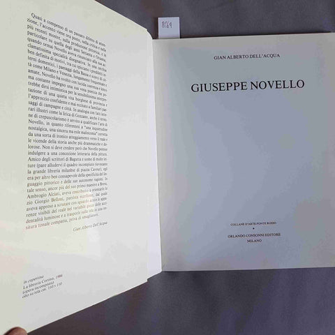 GIUSEPPE NOVELLO pittori e scultori italiani contemporanei DELL'ACQUA Consonni