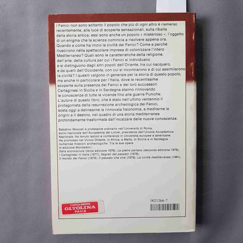 L'ENIGMA DEI FENICI Sabatino Moscati 1982 MONDADORI 1° edizione illustrata