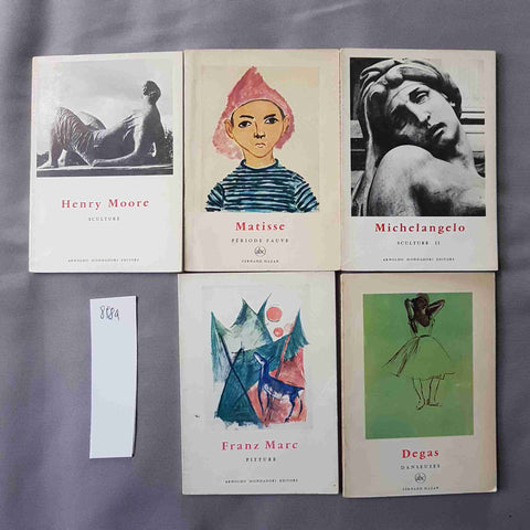 Lotto 5 libri arte MATISSE, DEGAS, MICHELANGELO, HENRY MOORE, FRANZ MARC