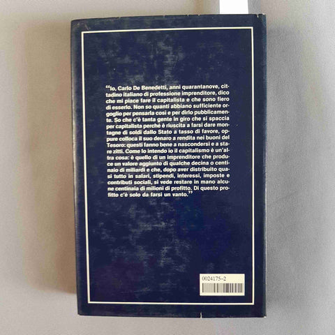 UN CERTO DE BENEDETTI in nome del capitalismo ALBERTO STATERA 1984 SPERLING