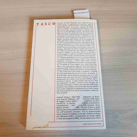 IL CASTELLO DEL VISCONTE Nicolas Foucquet Luigi XIV ANATOLE FRANCE 1986 SUGARCO