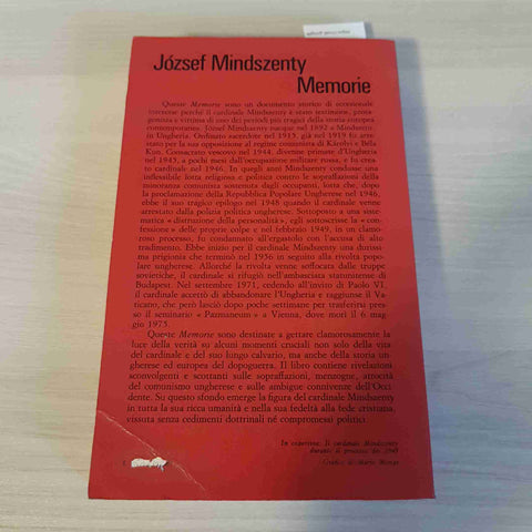 MEMORIE - JOZSEF MINDSZENTY - RUSCONI - 1975