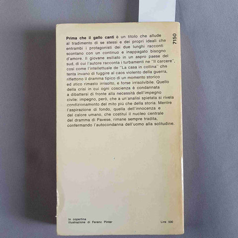 CESARE PAVESE Prima che il gallo canti 1969 OSCAR MONDADORI