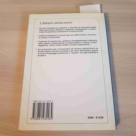 L'ITALIA SENZA ERRORI parlare e scrivere CARLA FRANCESCHETTI 2003 DE VECCHI