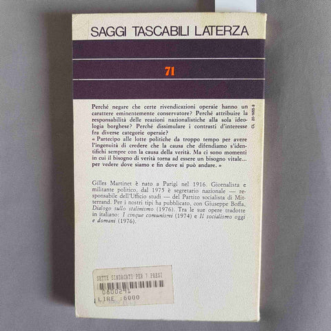GILLES MARTINET Sette sindacati per sette paesi 1980 LATERZA