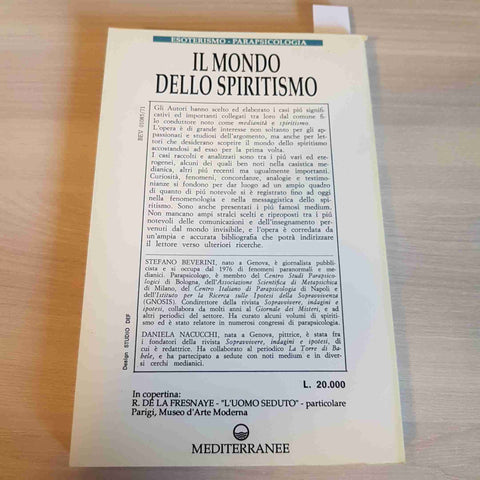 IL MONDO DELLO SPIRITISMO medium spiritici BEVERINI NACUCCHI 1991 MEDITERRANEE