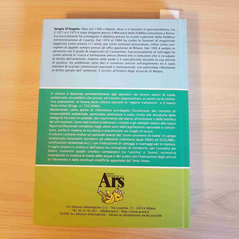 LA RESPONSABILITA' AMBIENTALE DELLE IMPRESE CON CD - SERGIO D'ANGELO - ARS