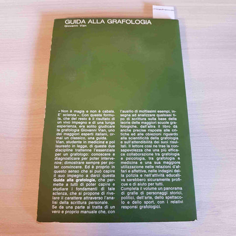 GUIDA ALLA GRAFOLOGIA - VIAN - PALAZZI EDITORE - 1971